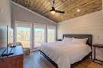 King bedroom with beautiful lake views